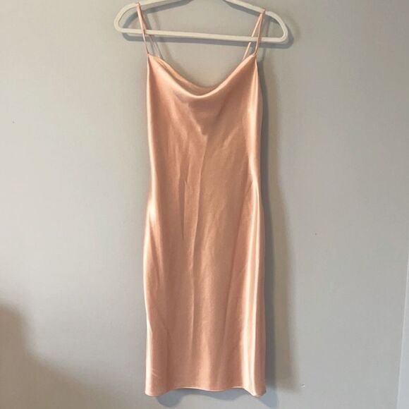 Altar’d State Carlotta blush pink slip dress size small - Picture 1 of 6